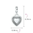 thumbnail image 4 of Bling Jewelry Womens Vintage Initial Alphabet Bead Charm Heart Sterling Silver for European Bracelet, 4 of 5