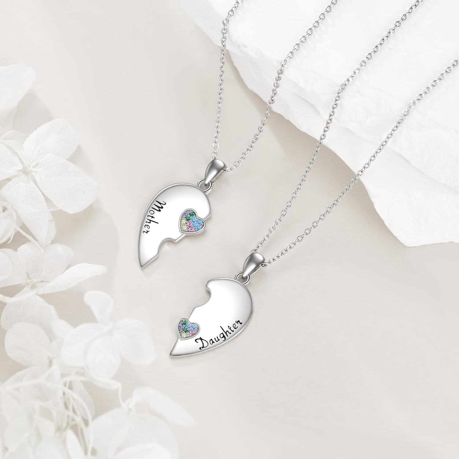 YAFEINI Mom Necklace for Women Sterling Silver mother necklace Mothers Day Birthday Jewelry Gifts for Mother Grandma 18"