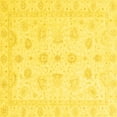 thumbnail image 1 of Ahgly Company Machine Washable Indoor Square Oriental Yellow Traditional Area Rugs, 6' Square, 1 of 4