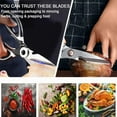 thumbnail image 5 of CNKOO 2 Pack Kitchen Scissors Set, Heavy Duty Kitchen Scissors Stainless Steel, Sharp Kitchen Shears & Herb Scissors with Cover for Food Meat Cutting, 5 of 6
