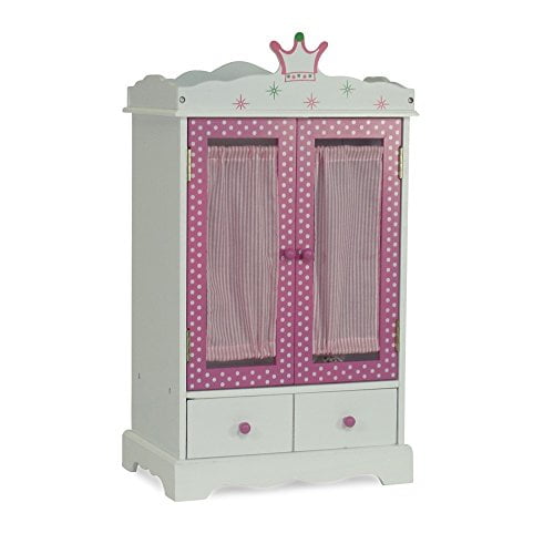 18/" Doll WOOD ARMOIRE Wardrobe Closet Set for Our Generation American Girl Boy