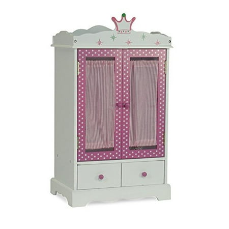 18 Inch Doll Wish Crown Storage Doll Armoire Closet