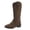 Army Green, variant on Boots Women, Studded Western Knee High Boots Pointed Toe Side Zip Low Block Heel Army Green 6