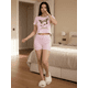 thumbnail image 3 of Pijama De 3 Piezas Mujer Pantalon Short Y Playera A Juego, 3 of 5