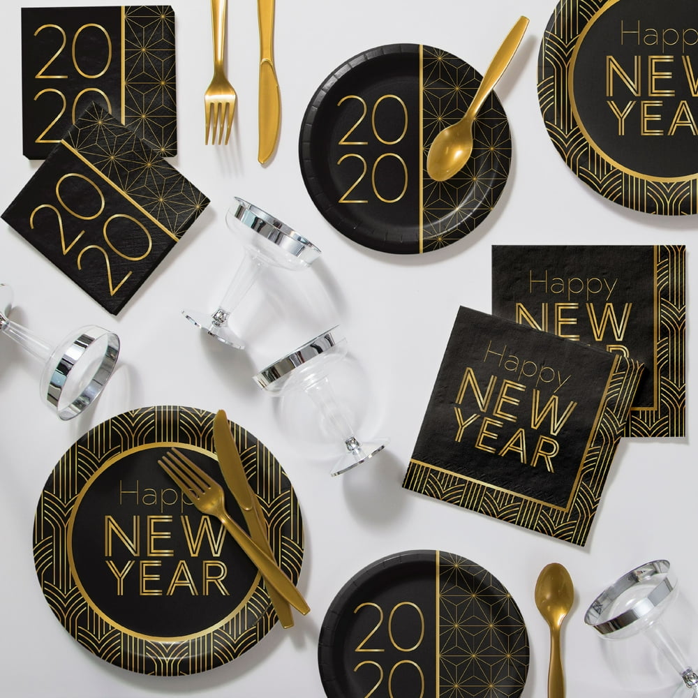 Large 2020 New Year Party Supplies Kit (Serves 16 Guests)