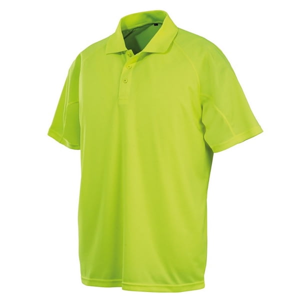 Spiro Impact - Polo Aircool para hombre (Amarillo Flo)