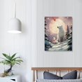 thumbnail image 3 of GOSMITH  Christmas Canvas Wall Art for Home Decor - Christmas Tree Winter Santa Claus and Elk Polar Bear Painting Print On Canvas HD Giclee Artwork Ready to Hang, 3 of 4
