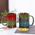 thumbnail image 7 of 20 Oz Coffee Cups- Mug, Large Ceramic Coffee Mugs,  Pottery Mug,  Cups with Handle for Office and , Dishwasher and Microwave Safe (Orange & Yellow), 7 of 7