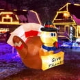 thumbnail image 4 of Inflatable Turkey 5ft Thanksgiving Inflatables Thanksgiving Decorations Outdoor Blow Up Built-in LED Lights with Tethers, Stakes,Thanksgiving Yard Decorations, 4 of 6