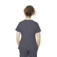thumbnail image 3 of healing hands Scrubs top for Women 3 Pocket Zipper Y-Neck Women's Scrub Top Light Breathable Stretch Fabric 2254 Sonia HH360 Pewter L, 3 of 6