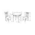 thumbnail image 3 of Monarch-Dining Set - 3-Piece Set / Black Metal And Top, 3 of 5