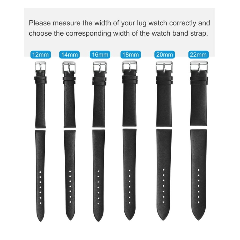 Genuine Leather Band 16mm Width Smooth Flat Leather Watch Strap for Women Dark Blue Walmart