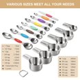 thumbnail image 2 of Juego de tazas y cucharas medidoras EWFEN de acero inoxidable, 15 piezas, 2 of 8