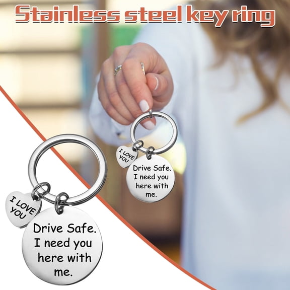 Stainless Steel Engraved Keychain Gift for Dad Daughter Father’s Day Wedding Party