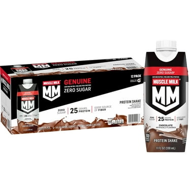 Muscle Milk Genuine Protein Shake, Chocolate, 11 fl oz Carton, 12 Pk