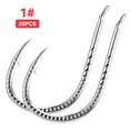 thumbnail image 1 of yeacher 20pcs High Carbon Steel Barbed Fishing Hooks with Multi-Groove Design for Enhanced Catch Efficiency, Durable and Practical for All Fishing Enthusiasts, 1 of 6