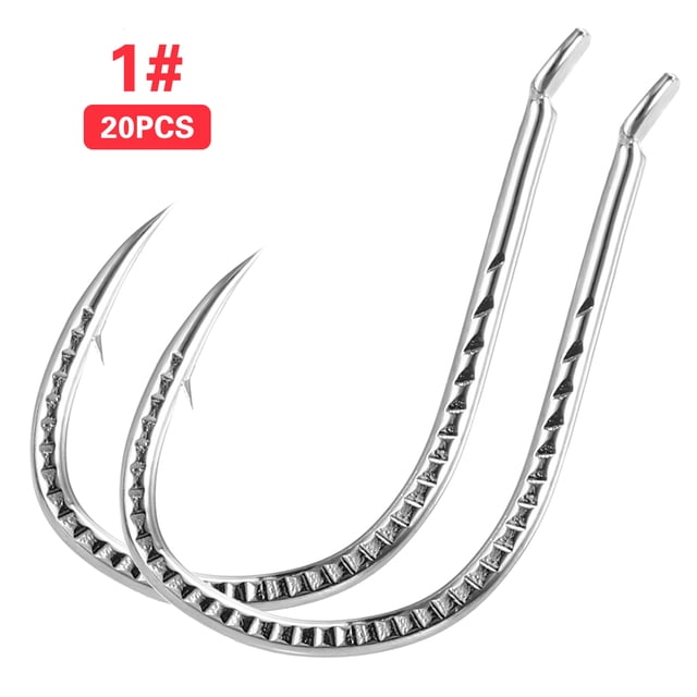 yeacher 20pcs High Carbon Steel Barbed Fishing Hooks with Multi-Groove Design for Enhanced Catch Efficiency, Durable and Practical for All Fishing Enthusiasts