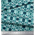 thumbnail image 2 of Soimoi Green Polyester Crepe Fabric Mosaic Tie-Dye Print Fabric by The Yard 52 Inch Wide, 2 of 3