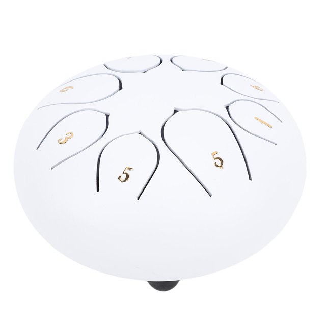 Tambour de Pluie pour Extérieur, 6 Pouces 8 Notes Tambour à Langue Goutte de Pluie Son Agréable Instrument de Percussion en Acier Inoxydable pour Éducation Musicale Méditation