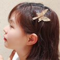 thumbnail image 4 of Duckbill Hair Clip Papillon: 3pcs Faux Perle Strass Cheveux Barrette Barrette Cheveux, 4 of 10