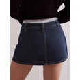 thumbnail image 6 of EMMIOL Women's Stretchy Mid-Waist Mini Denim Skort Skirt Y2K Vintage Casual Jean Skirt with Pockets Streetwear 90s Style, 6 of 10