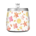 thumbnail image 7 of Yayeee Ashtray with Lid for Cigarette Smokeless Stainless Steel Home Ash Holder, White Floral Orange, 7 of 7