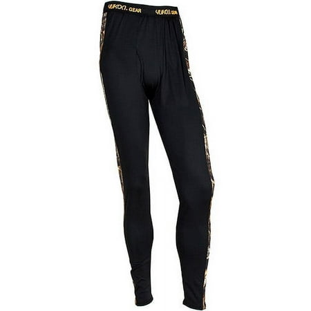 Yukon Gear Medium Weight Thermal Bottom, Black/Mossy Oak Break Up