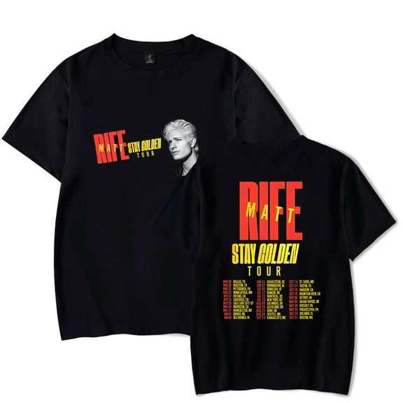 Matt Rife Stay Golden Tour Tee Unisex Short Sleeve Crewneck Fashion T-shirt