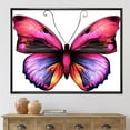 thumbnail image 3 of Designart Bright Pink Butterfly Portrait FLOAT FRAME WALL ART, 3 of 4