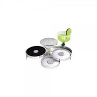 Chrome Look 3-Tier Salt & Sugar Glass Rimmer by Focus Foodservice