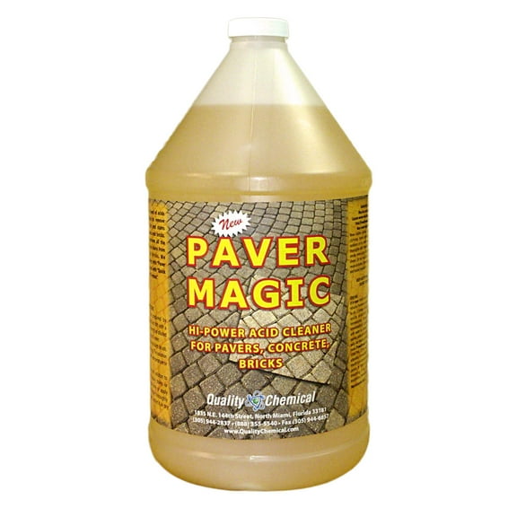 Quality Chemical Paver Magic - High Power Concrete, Brick and Paver Cleaner - 1 gallon (128 oz.)