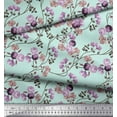 thumbnail image 2 of Soimoi Rayon Fabric Leaves & Peony Floral Decor Fabric Printed Yard 42 Inch Wide, 2 of 3