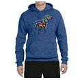 thumbnail image 2 of Wild Bobby, Colorful Dachshund Is My Spirit Animal Lover Unisex Graphic Hoodie Sweatshirt, Vintage Heather Blue, X-Large, 2 of 3