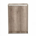 thumbnail image 3 of Bowery Hill Contemporary 2 Door 12 Pairs Shoe Cabinet in Weathered Oak, 3 of 9