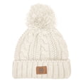 thumbnail image 5 of Sweater Knit Beanie with Pom Pom, 5 of 7