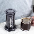 thumbnail image 3 of AeroPress Clear Black Coffee Press – Método de preparación 3 en 1 que combina prensa francesa, espresso, café con cuerpo sin arena ni amargor, pequeña cafetera portátil para acampar y viajar, negro, 3 of 5