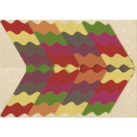 Ahgly Company Machine Washable Indoor Rectangle Transitional Grapefruit Red Area Rugs, 4' x 6'
