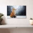 thumbnail image 2 of Elephant Stock Dreamy Winter Fox Wall Art - Horizontal Canvas Wall Art - Living Room Wall Decor - Animal Canvas - Blue And Black Decor - 12" x 8", 2 of 8