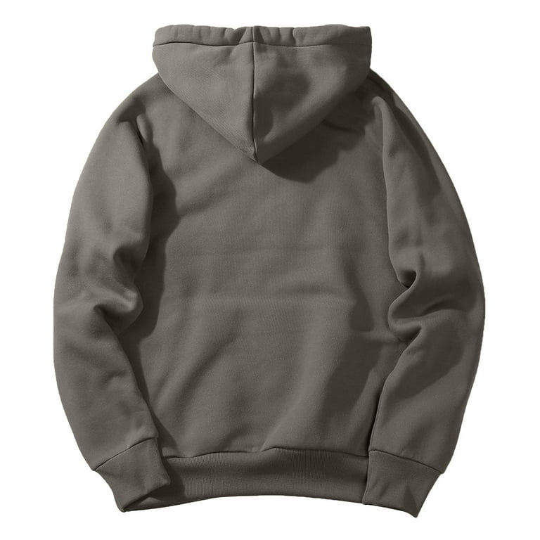 EHTMSAK Baggy Sweatshirts for Men Solid Drawstring Fitted Hoodies