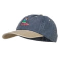 thumbnail image 2 of Hiking Shoe Patched Two Tone Washed Cap - Navy Khaki OSFM, 2 of 5