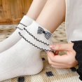 thumbnail image 2 of YooGuoGuo Womens Ankle Socks Lace Ruffle Frilly Cotton Cute Princess Ankle Dress Socks for Girl 2 Pack, 2 of 8