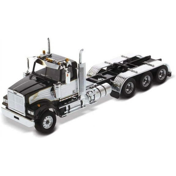 Western Star 4900 SF Tridem Day Cab Truck Tractor Black "Transport Series" 1/50 Diecast Model by Diecast Masters