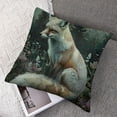 thumbnail image 7 of Chilfamy Pillow Covers Decorative Pillowcases Cute Fox Flowers Purple Design, Holiday Farmhouse Throw Pillow Case Hidden Zippered Square Cushion Cover for Sofa Bedroom Home Decor White, 7 of 7