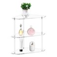 thumbnail image 6 of Acrylic Triangle End Table - 3 Tier Corner Side Table - Small Corner Table for Living Room, Bedroom, Bathroom, 6 of 8