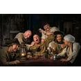 thumbnail image 2 of Galon Ma, Derek 24x17 Gold Ornate Wood Framed with Double Matting Museum Art Print Titled - The Dentist - Homage To Caravaggio, 2 of 4