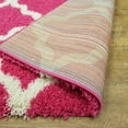 thumbnail image 5 of Maxy Home Bella Trellis Pink 5 ft. x 7 ft. Shag Area Rug, 5 of 7