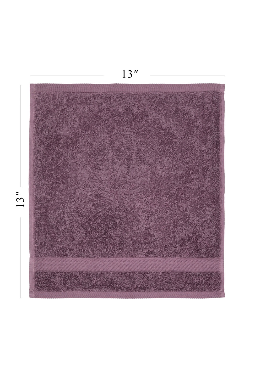 Ozdilek 6-Piece Washcloth Set 13x13 Bath Towels 100% Turkish Cotton, 600 GSM, Soft, Gentle on Sensitive Skin,Purpose Use, Washable, Reusable, Ideal for Baby Care & Spa 6 Towels  (Orchid Purple)