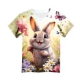 thumbnail image 3 of AUNVITO Boys & Girls Easter T-Shirt Short Sleeve Round Neck with Easter Print Casual Comfortable Festive Style, 3 of 6