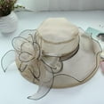 thumbnail image 4 of iHPH7 Tea Party Accessories for Women Sun Hats for Women Beach Hats for Women Church Hats for Women Sun Protection Hat, Beige One Size, 4 of 4