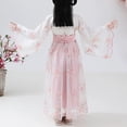 thumbnail image 4 of Elegant Traditional Chinese Hanfu Dress Set for Girls, Tang Dynasty Princess Dress with Floral Tulle for Graduation, Halloween, Easter, Christmas Festival, 4 of 8